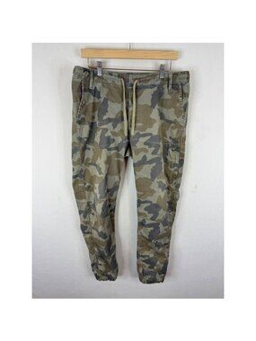 DU/ER L2X Slim Fit Camo Joggers Mens 34x29 Green Brown Camouflage Pants